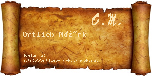 Ortlieb Márk névjegykártya